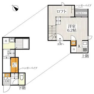 CB和白ソリエボ【1階】の間取り