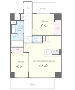 東京都国立市東1【マンション】の間取り