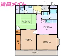 リンピアアサケ【3階】の間取り