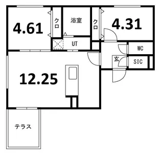 仮)GA-北11東12 MS【1階】の間取り