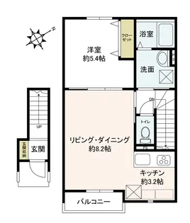 千葉県習志野市鷺沼2【アパート】の間取り