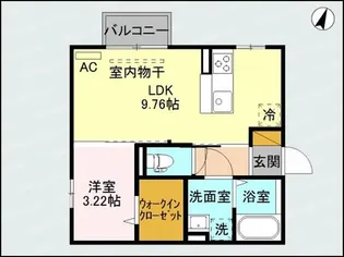 グランドソレイユB【2階】の間取り
