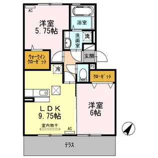 熊本県熊本市東区保田窪3【アパート】の間取り