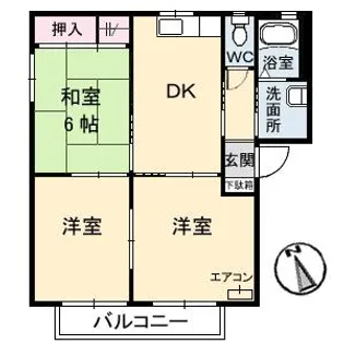 シャーメゾン郡家D【2階】の間取り