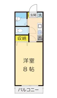 フラットウエスト3【1階】の間取り