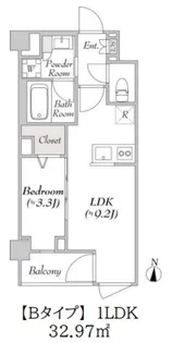 ルミーク北千住【3階】の間取り