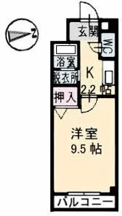 メゾンフローラ【2階】の間取り