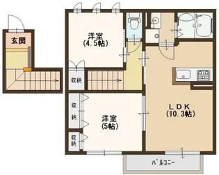 プレセアコート花園 C棟【2階】の間取り