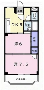 美術館前エステート【1階】の間取り