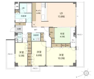 東京都中野区白鷺1【マンション】の間取り