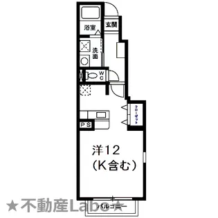 徳島県板野郡松茂町笹木野字八山開拓【アパート】の間取り