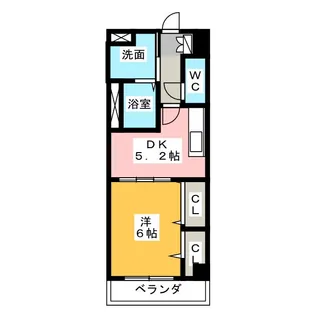 ヤマトマンション平戸【1階】の間取り