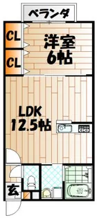 MOON赤坂 A棟【1階】の間取り