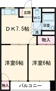 アベニューハイツ石川【4階】の間取り