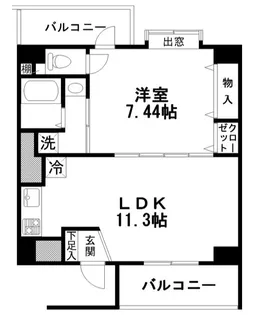 アーバンコート鳩ヶ谷【9階】の間取り