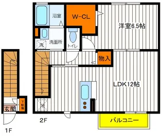 東京都日野市日野台2【アパート】の間取り
