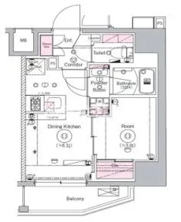 東京都北区王子1【マンション】の間取り