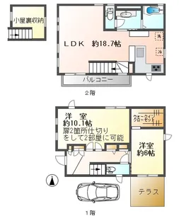 東京都世田谷区砧6【一戸建】の間取り