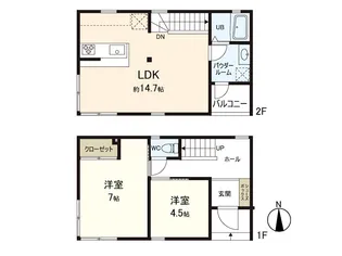 神奈川県茅ヶ崎市幸町【一戸建】の間取り