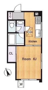 南常盤台グリーンコーポ【1階】の間取り