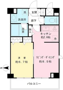 プロッシモ新宿【5階】の間取り