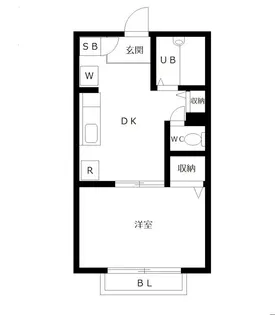 ビレッジファイブB【2階】の間取り