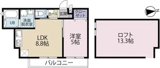 modern palazzo North赤迫B棟【2階】の間取り
