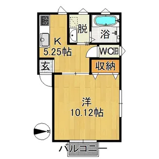 レジデンス西弘前【2階】の間取り