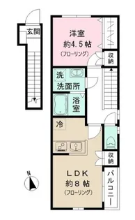 RIZ大京町 リズ大京町【2階】の間取り
