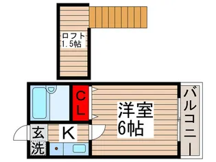ローズアパートR52番館【2階】の間取り
