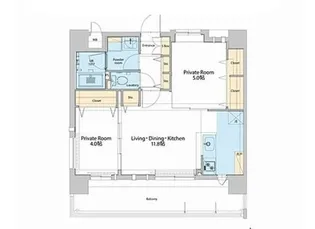 ネストピア博多グランドステージ【8階】の間取り