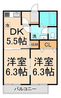 ソレジオ六町【2階】の間取り