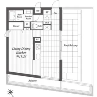 グランデュオ若林V【4階】の間取り