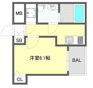 SERENiTE本町reflet【14階】の間取り