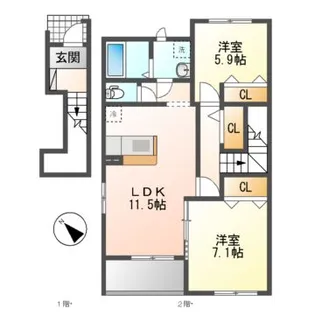 ブランシエラ【2階】の間取り