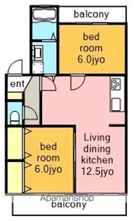 ブラウンハイツ【3階】の間取り
