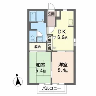 グリーンフィールド成出 C【1階】の間取り