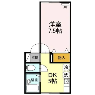 メイユールカーム【1階】の間取り