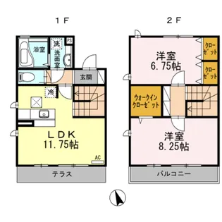 ヴィラージュII A【2階】の間取り