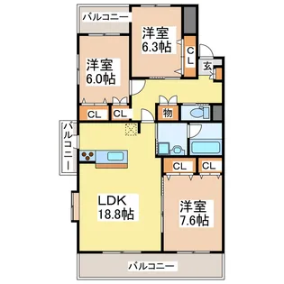 North PoleIII【1階】の間取り