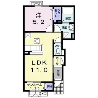 IX.グランツ・平井【1階】の間取り