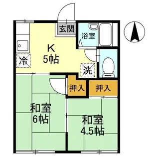 ベルドール膳所【1階】の間取り