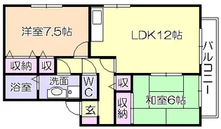 サニーホームズ宮ノ陣C【2階】の間取り
