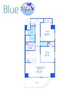 ルミナーレテラス二俣川【5階】の間取り