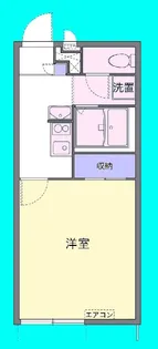 リバーサイドアサカW【1階】の間取り