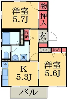 エスプワール【2階】の間取り