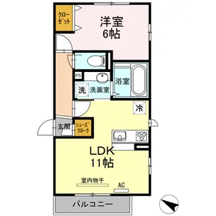 ルーチェB【2階】の間取り