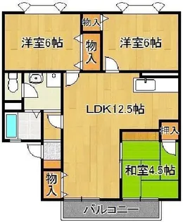 ボン・セジュールA棟 A【2階】の間取り