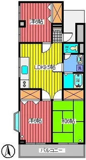 グランパール川口【2階】の間取り