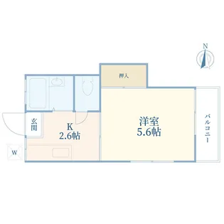 ハマフラッツ【1階】の間取り